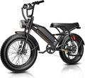 Jasion 3000W Electric Bike for Adults,Electric Dirt Ebike 80 Miles Range,Moped Style E Bike 32 MPH,20'*4 Fat Tire Off Road Bike with Cruise Control,Dual Suspension E Motorcycle,with Footrest