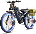 2026 eAhora Romeo Dual-Motor Ebike - 50Mph 5600W 60-80AH 250Miles Long Range Electric Bike for Adults, Full Suspension Hydraulic Brakes Electric Bicycle, 26' Mountain Bike for Off-Road Commuting