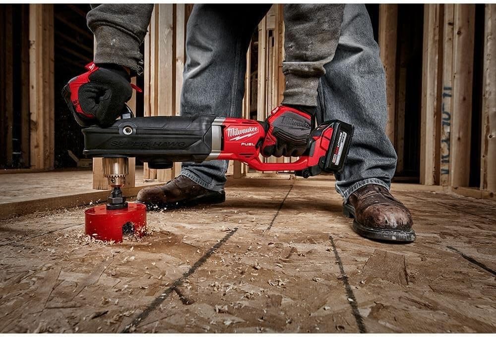 Milwaukee 2809-20 M18 FUEL 18-Volt Lithium-Ion Brushless Cordless GEN 2 Super Hawg 1/2 in. Right Angle Drill (Tool-Only)