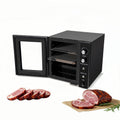Clivia Electric Vertical BBQ Smoker 10L,Smoker Grill 30-110℃/800W,Heavy Duty Square BBQ Grill Multi-Function Cabinet for Outdoor Cooking or Kitchen and Party，Black