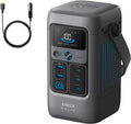 Anker SOLIX C200 DC Power Bank Station with Car Charging Cable, 192Wh Portable Power Station, LiFePO4 Battery, 200W Solar Generator, for Outdoor Camping, Traveling, and Emergencies.