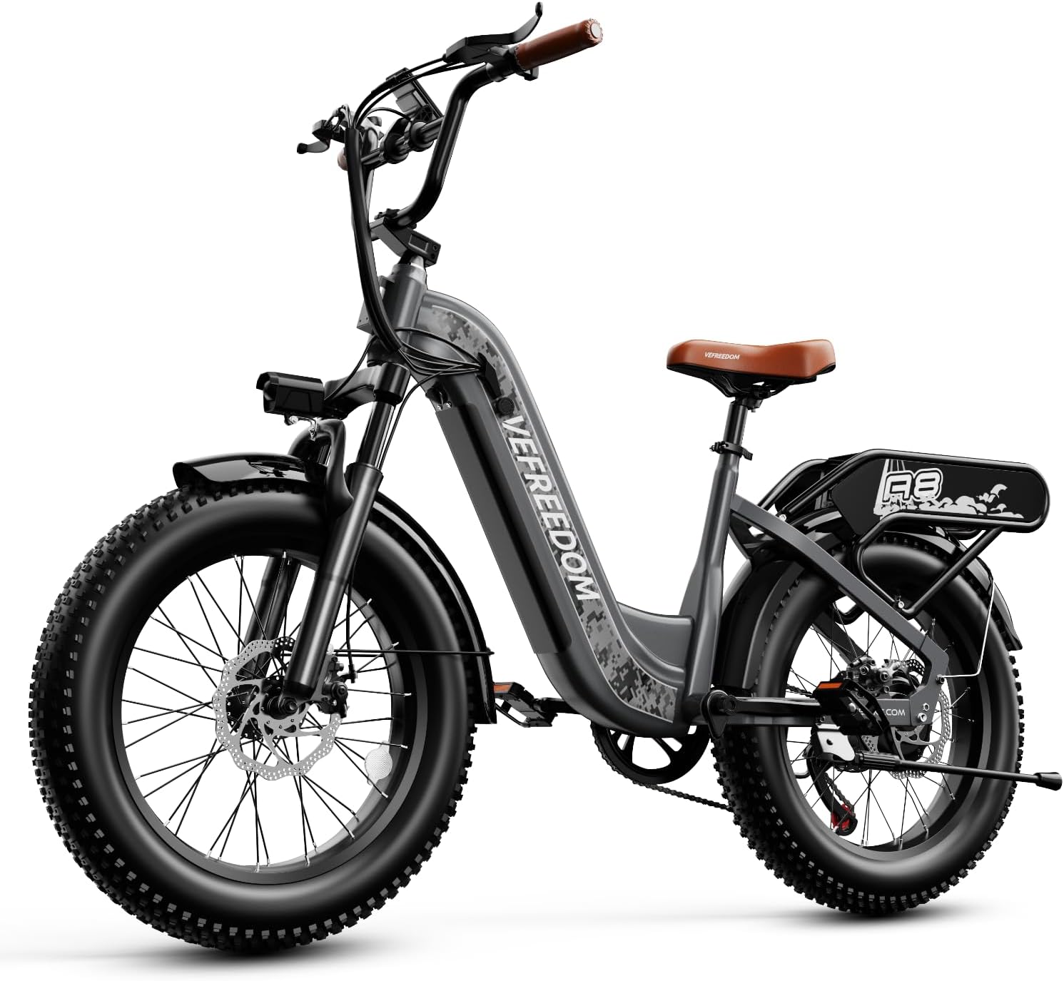 EUY Electric Bike for Adults, 1500W Peak Motor Ebike, 48V20Ah, 20'' x 4.0'' Fat Tire Electric Mountain Bike, Commute E Bike with 70 Miles, 7 Speed and Dual Suspension Electric Bicycle