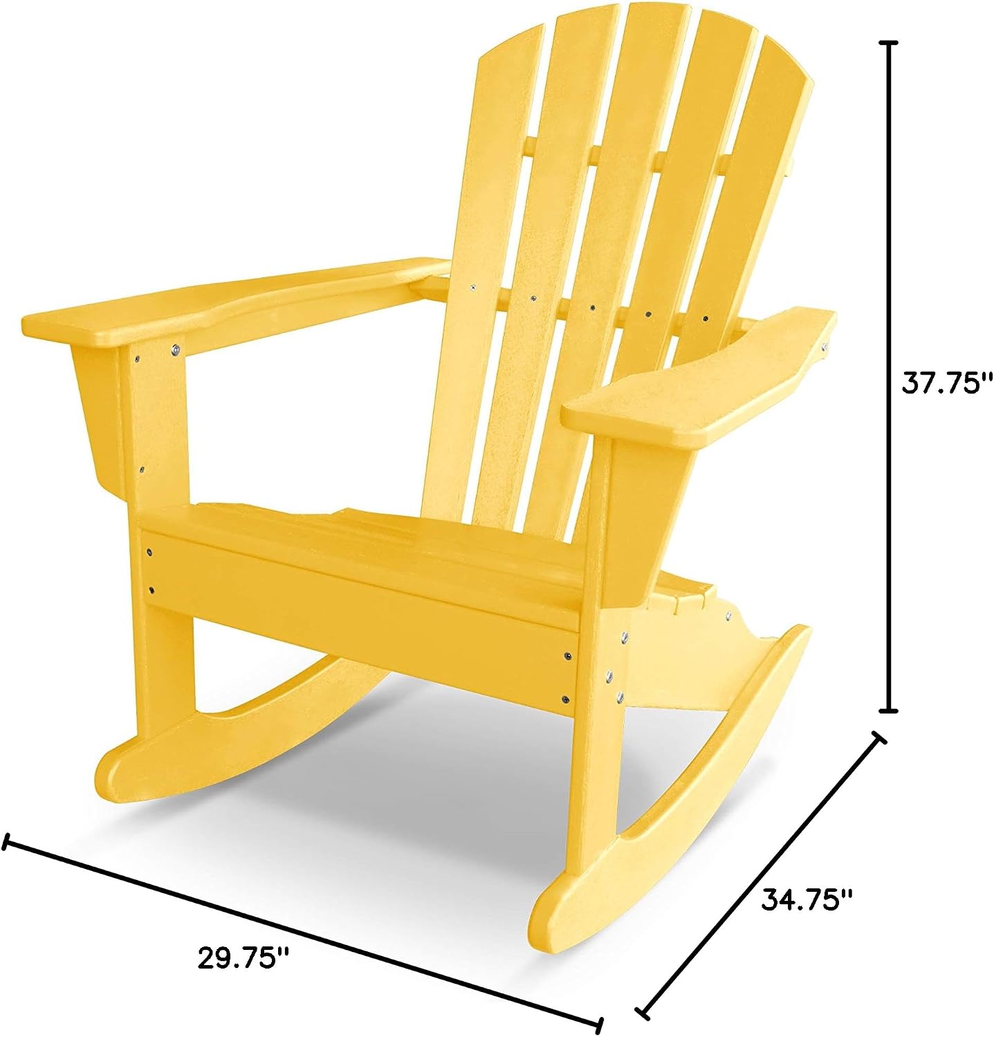 POLYWOOD® Palm Coast Adirondack Rocking Chair, Lemon