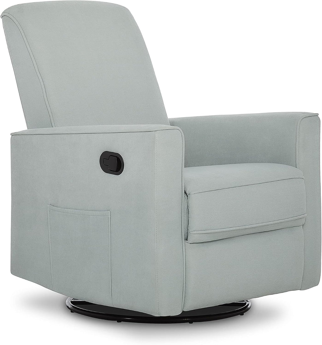 Evolur Raleigh Basic Glider, Recliner and Rocker in Light Blue
