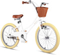 vollsch Girls Bike for Age 2-12 Years Old Kids Toddlers 12 14 16 18 20 Inches Retro Bicycles with Training Wheels Basket Bell Ring, Multiple Colors