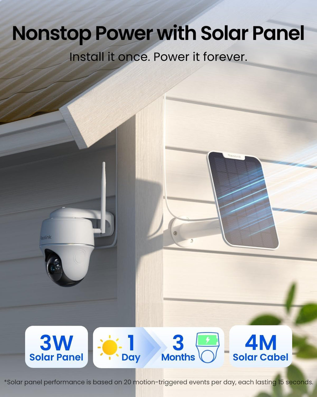 REOLINK Security Cameras Wireless Outdoor, Pan Tilt Solar Powered, 5MP 2K+ Color Night Vision, 2.4/5GHz WiFi, Smart Cameras for Home Security, Works with Home Hub, Argus PT + Solar Panel
