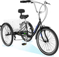 ABORON Adults Tricycle, 3 Wheels Bike for Adult, Tricycle for Adults, Double-Wall Wheel Rims, Tricycle for Women Men Exercise Outdoor Sports