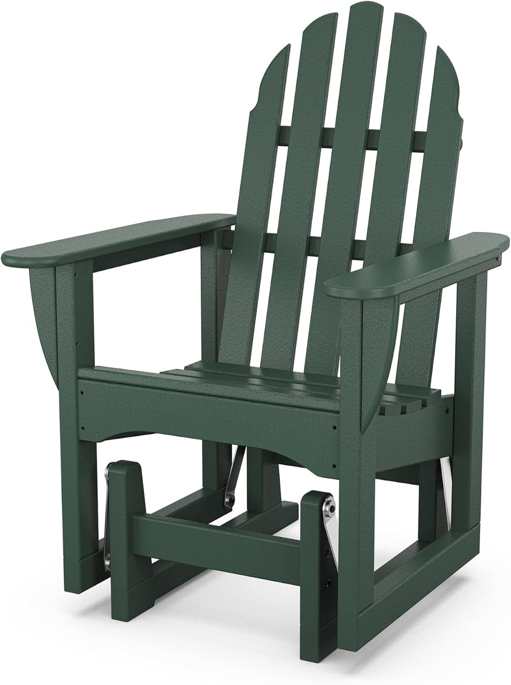 POLYWOOD ADSGL-1GR Classic Adirondack Glider Chair, Green