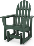 POLYWOOD ADSGL-1GR Classic Adirondack Glider Chair, Green
