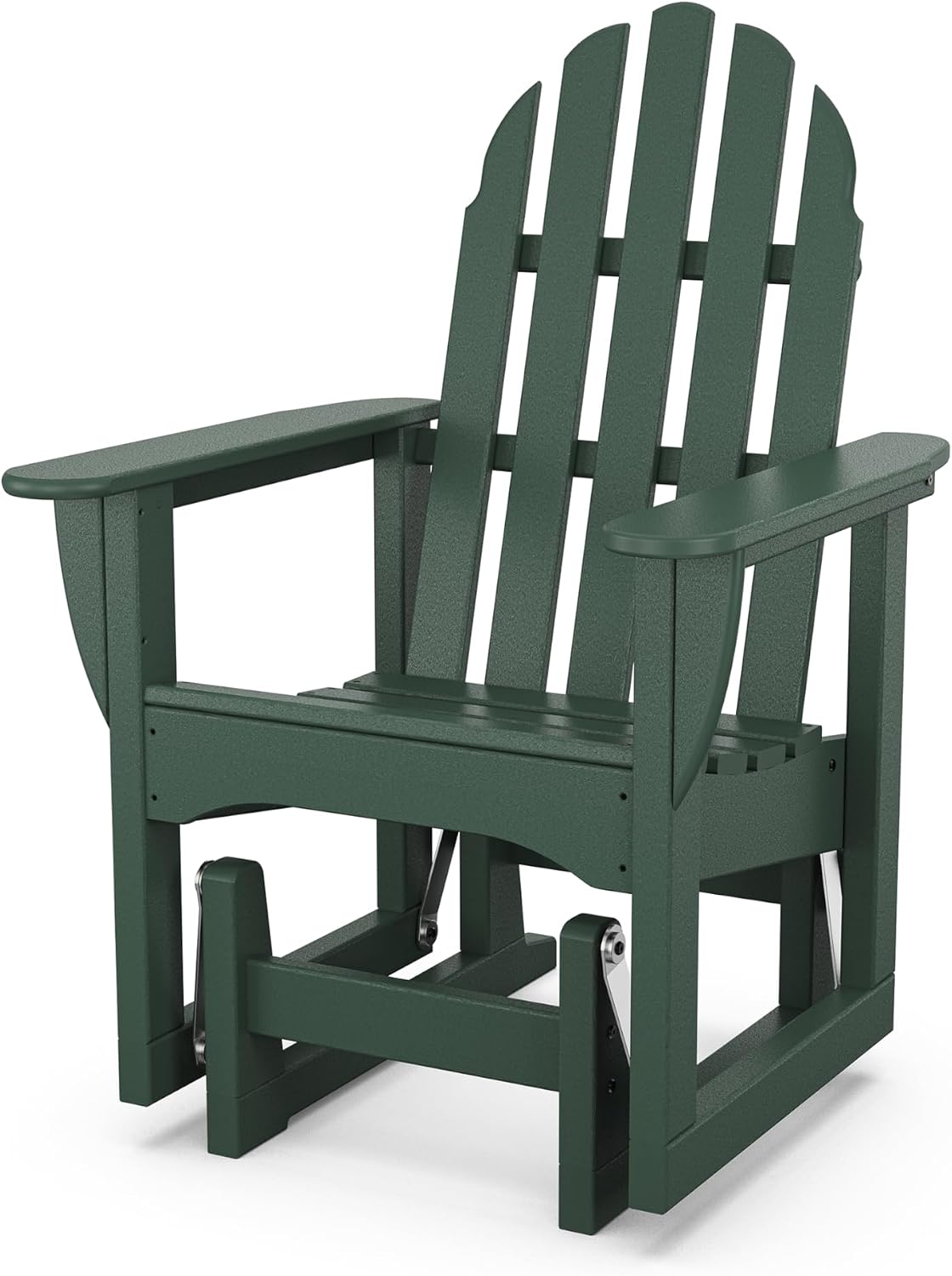 POLYWOOD ADSGL-1GR Classic Adirondack Glider Chair, Green