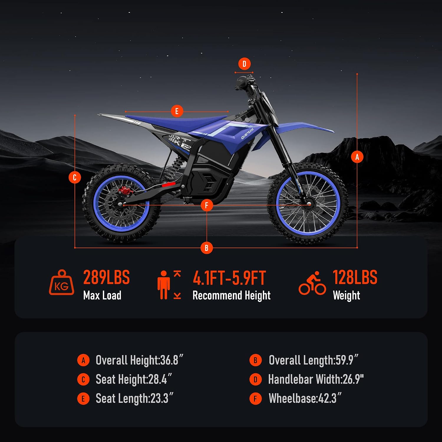Electric Dirt Bike for Adults Teens, 3000W Brushless 220Nm Motor - 45° Slope, 38 MPH, 48V/23.4Ah Removable Battery, Dual Hydraulic Brakes & Full Suspension Electric Motorcycle for Age 13+