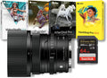 Sigma 50mm F2 DG Contemporary Lens with Manual Aperture Ring 9-Blade Diaphragm Super Multi-Layer Coating (Black, L Mount) Bundle with Software Suite and Memory Card (3 Items)
