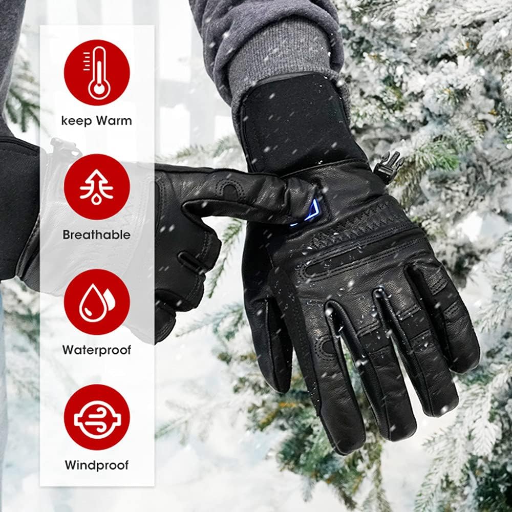 Savior Heated Gloves for Men and Women,Rechargeable Heated Electric Gloves,Suitable for Winter Outdoor Work,Skiing,Cycling,Running,Hiking,etc.