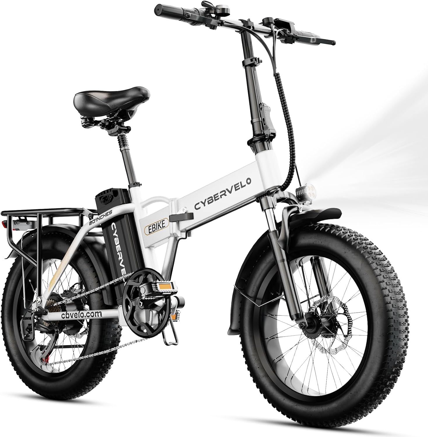 Folding Electric Bike, Removable Large Capacity Battery Ebike,Fat Tire Adult E-Bik,Long Range, Long-lasting Ebike