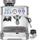 URintells Cuising Espresso Machine with Grinder, Espresso Maker with 58MM Portafilter & Milk Frother, Latte Machine, Cappuccino Machines for Home, Automatic Stainless Steel Expresso Coffee Machines