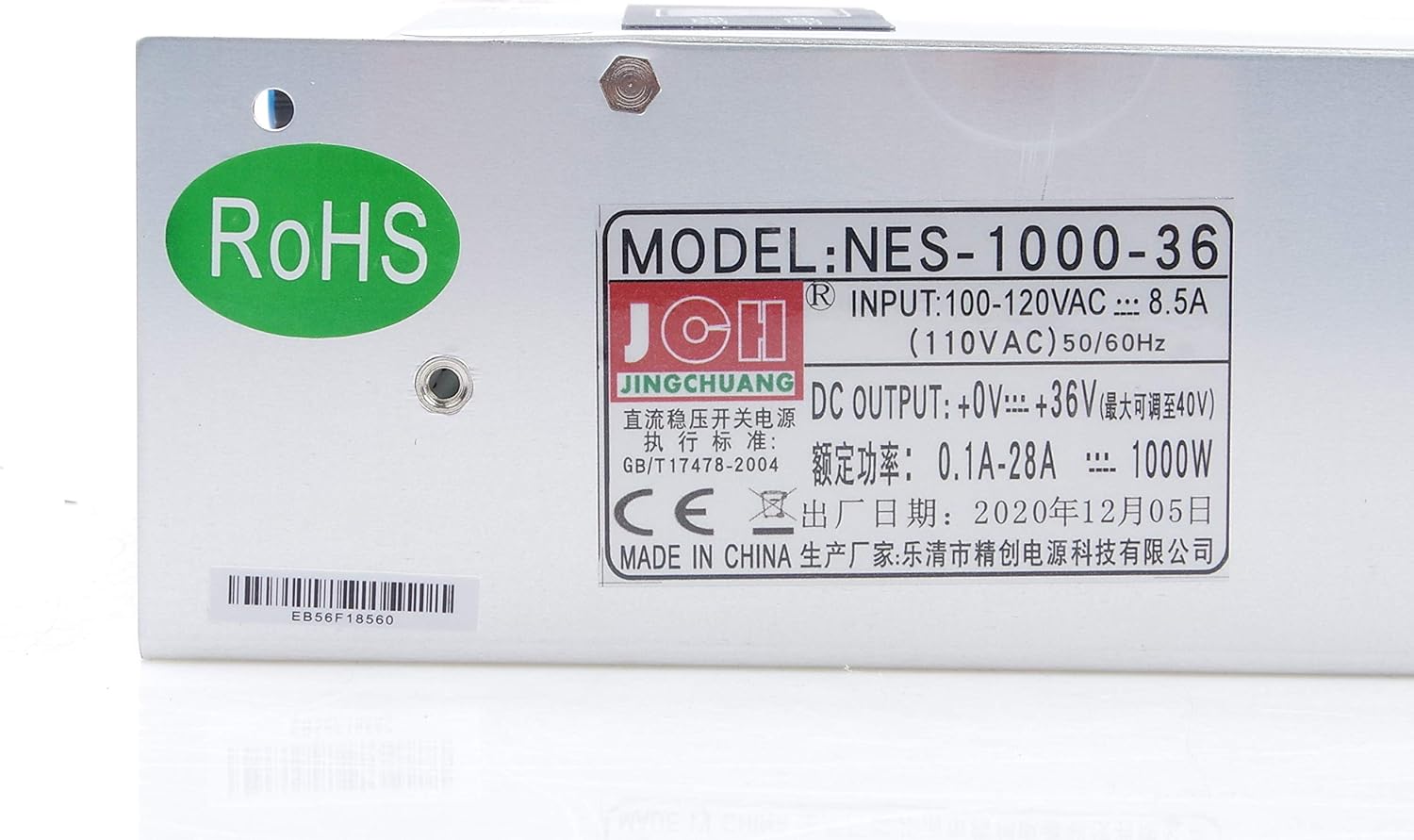 Adjustable DC Power Voltage Converter AC 110V to DC 0-36V 0-28A Module 36V 28A Switching Power Supply Digital Display 1000W Voltage Regulator Built in Cooling Fan (0-36V 0-28A)