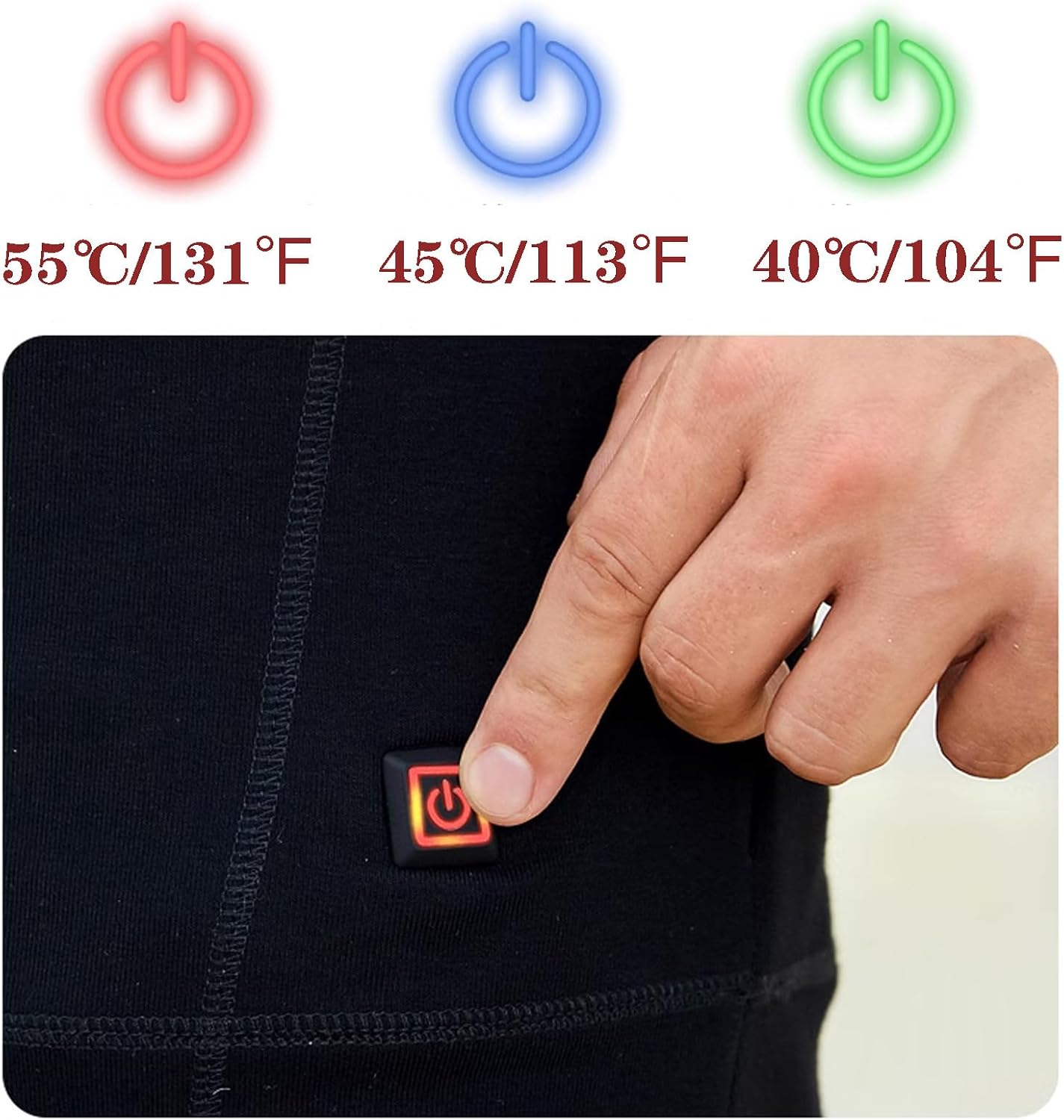 28 Zones Heated Thermal Underwear Set for Men USB Electric Heating Shirt Pants with APP Temperature Adjustment