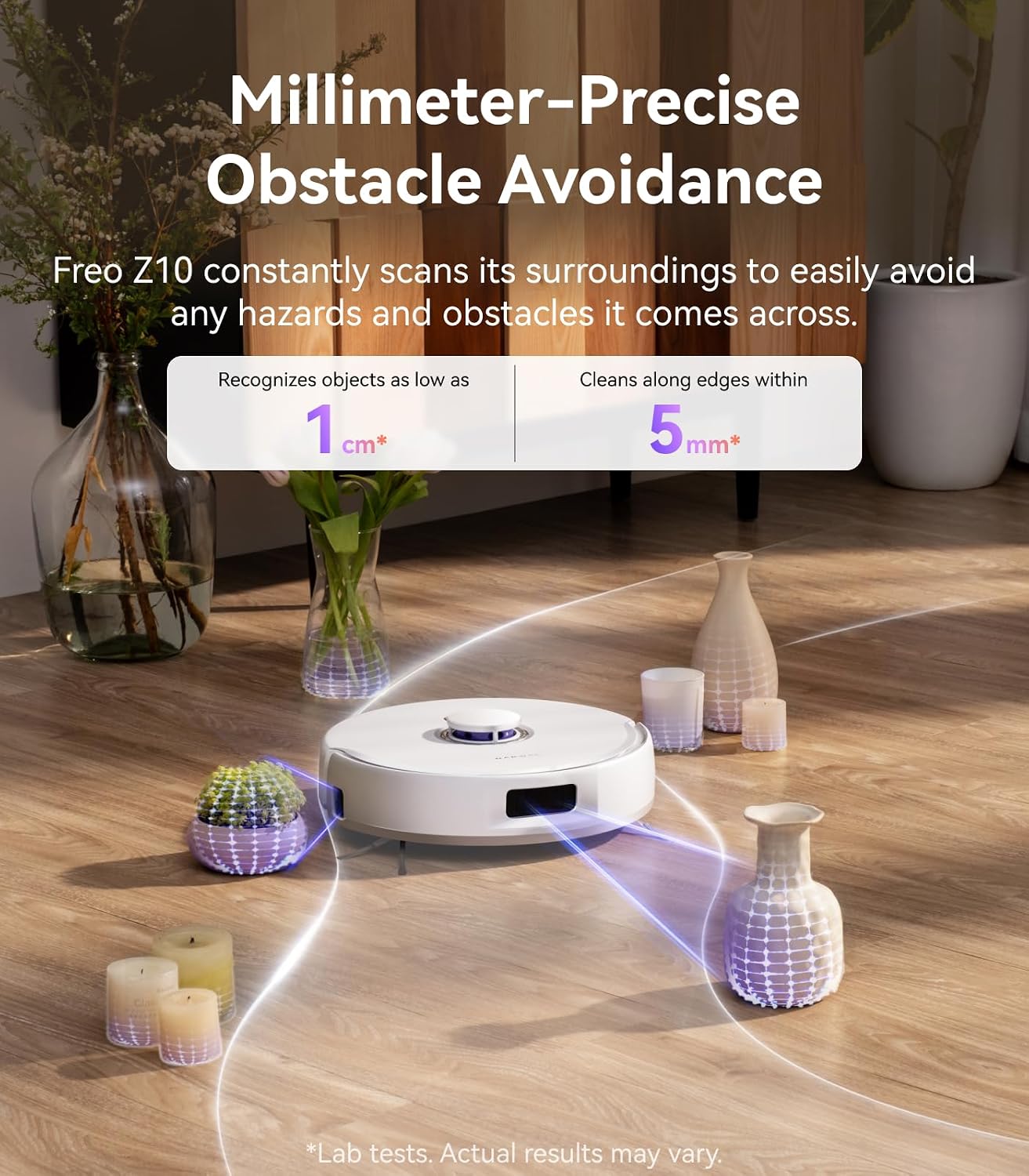 NARWAL Freo Z10 Robot Vacuum and Mop Combo, Tangle Free Robot Mop, 15,000Pa Suction, Adapts to Hard-to-Reach Areas,Self-Emptying,Mop Washing & Drying, Obstacle Avoidance,for Pet Hair & Floor (Renewed)