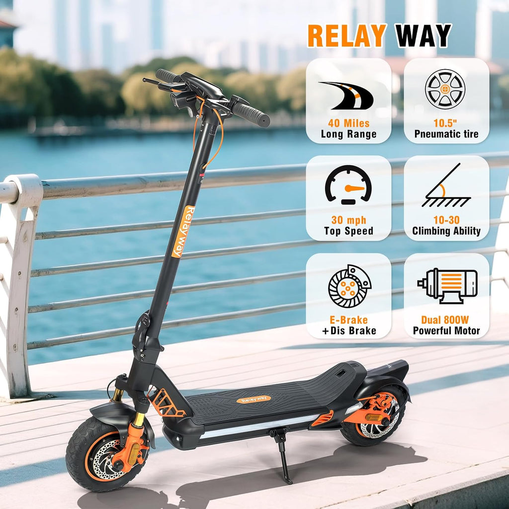 Off Road Electric Scooter Fast Speed 30 Mph, Long Range 40-50 Miles, 300+ lb Capacity