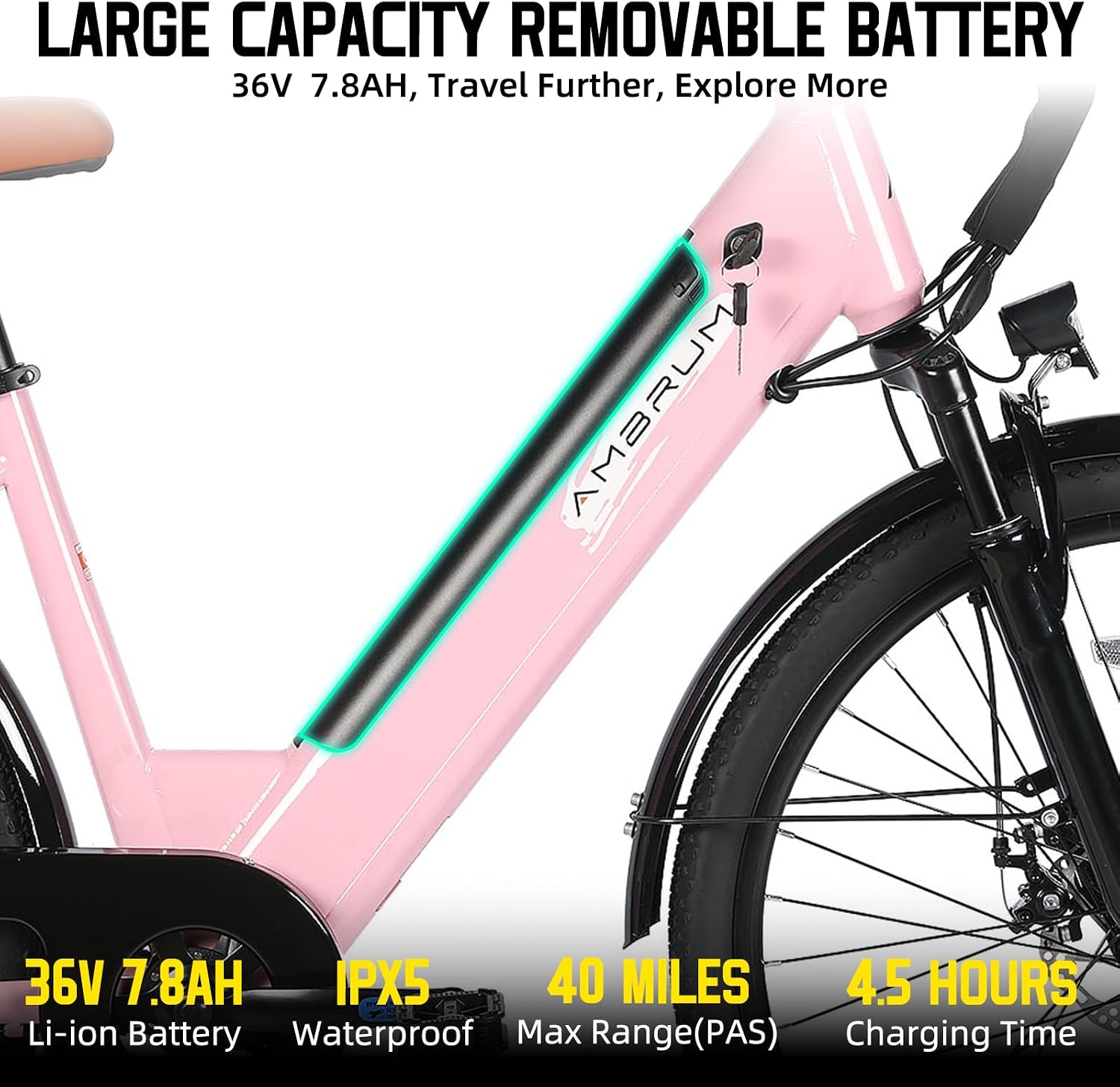 JOYSTAR 20 26 Inch Electric Bike for Kids Teens Ages 6+ with 250W/500W Brushless Motor, Electric Mountain Bicycle with Removable Battery, Safe Children Ebikes with Dual Disc Brakes