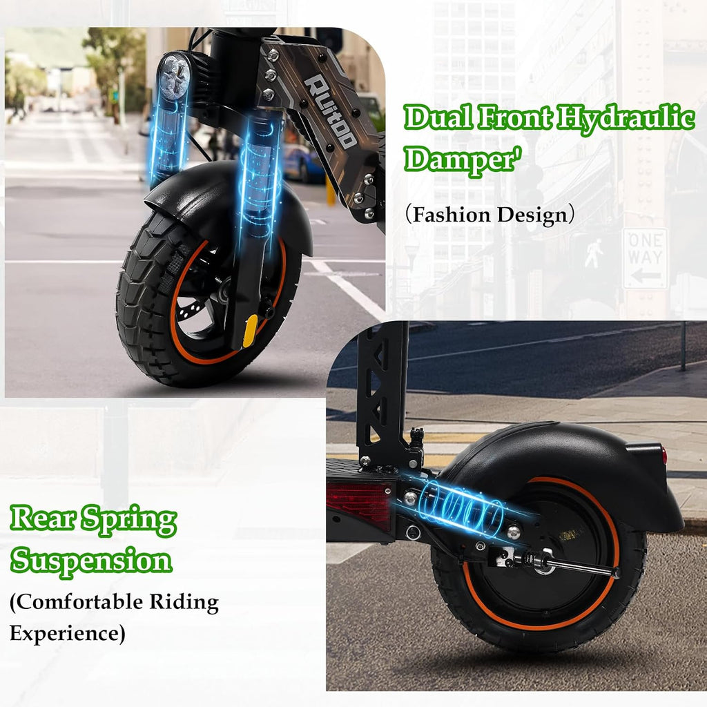 Electric Scooter for Adults, 5600W/1500W/1200W/800W Motor Fast Electric Scooter, 46/40/35 MPH Top Speed, 27Ah/20.8Ah/15.6Ah Battery, 10/11' Off Road Tire Foldable E-Scooter for Commuter Outdoor campus