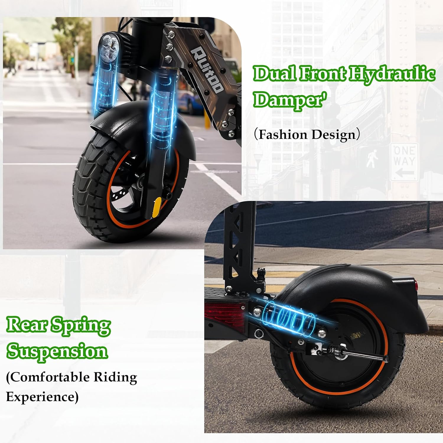 Electric Scooter for Adults, 5600W/1500W/1200W/800W Motor Fast Electric Scooter, 46/40/35 MPH Top Speed, 27Ah/20.8Ah/15.6Ah Battery, 10/11' Off Road Tire Foldable E-Scooter for Commuter Outdoor campus