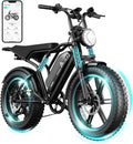 TST Electric Bike for Adults, 1500W Peak Motor 60/100 Miles Fat Tire Ebike with 48V 15Ah/25Ah Removable Battery 20' Electric Dirt Bike Full Suspension and 7-Speed