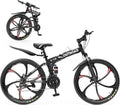 26 ich Folding Mountain Bike, 21 Speed High Carbon Steel Mountain Bike for Adults with 26 Inches Durable Tires, Front Suspension Folding Bicycle for Women and Man | 26 ich, High Carbon Steel, Durable Tires, Front Suspension, Folding Bicycle