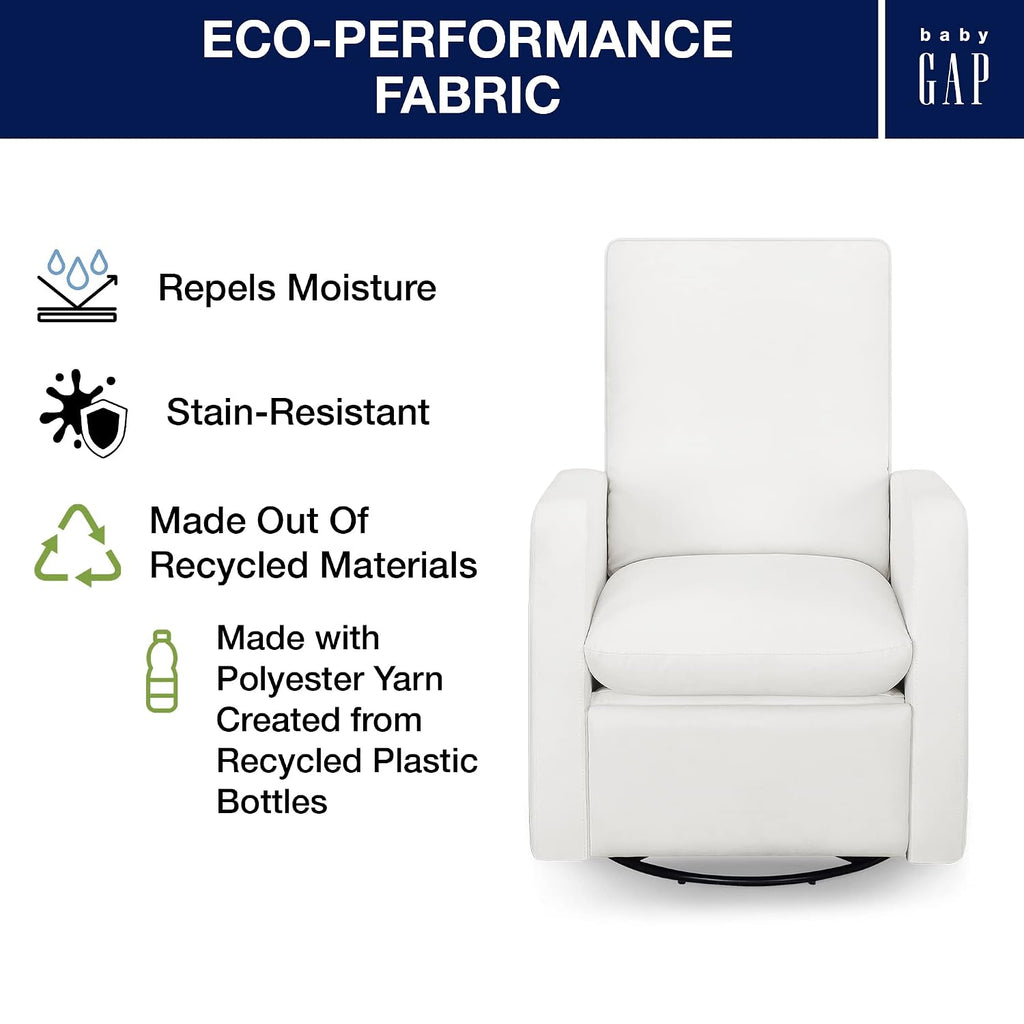 GAP babyGap Cloud Recliner with LiveSmart Evolve - Sustainable Performance Fabric, Artic