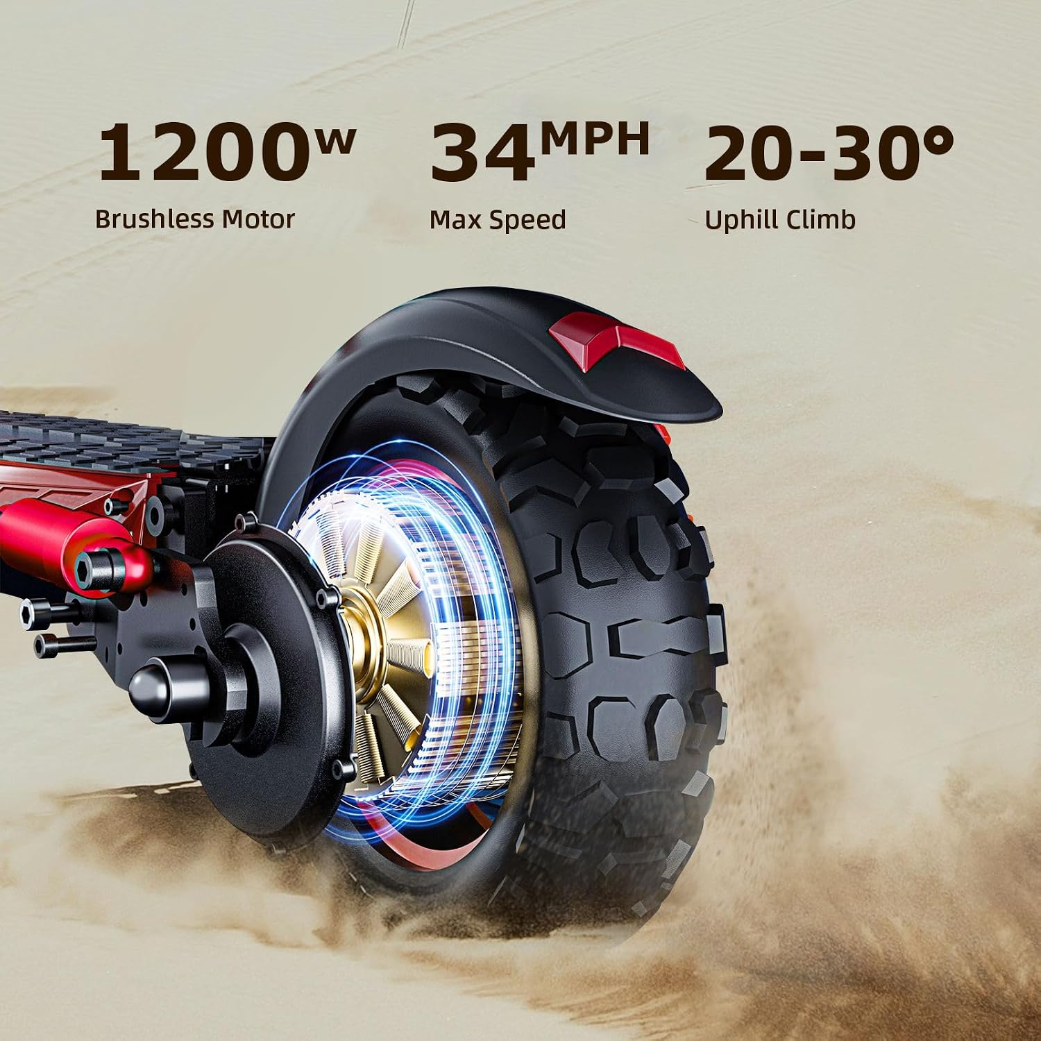 Offroad Electric Scooter Adults with Seat - 28-34 Miles Long Range & 25/34 Mph Fast Electric Scooters, 1200W All Terrian Escooter for Adult,Height Adjustable,Dual Suspensions Foldable Scooter
