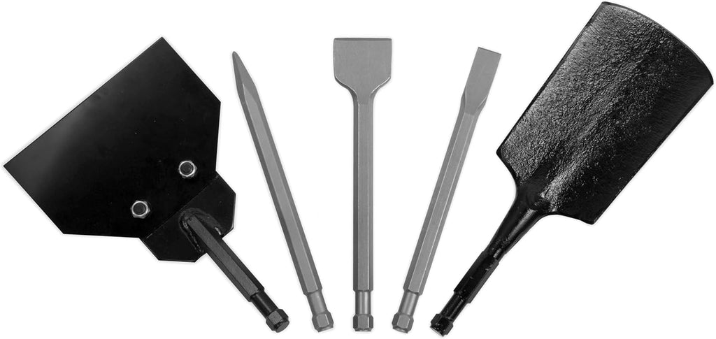 WEN 61635 5-in-1 Pneumatic Multi-Function Tool with Scraper, Shovel, and Chisel Attachments