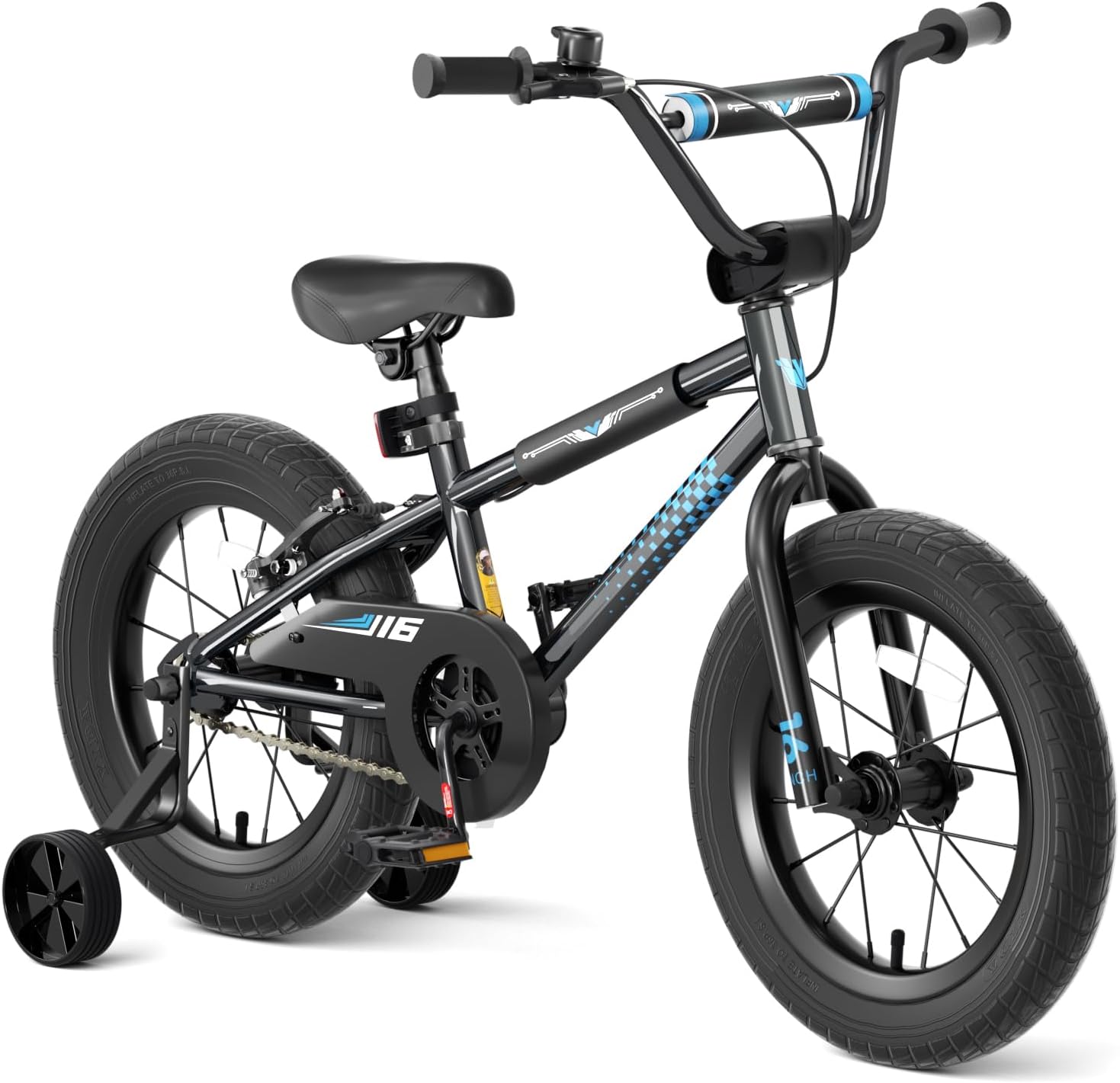 67i BMX Toddler Bike with Training Wheels 12/14/16 Inch Kids Bicycle Boys Girls Age 3-8 Durable Steel Frame Adjustable Seat Coaster Brake Bicicleta para Niños