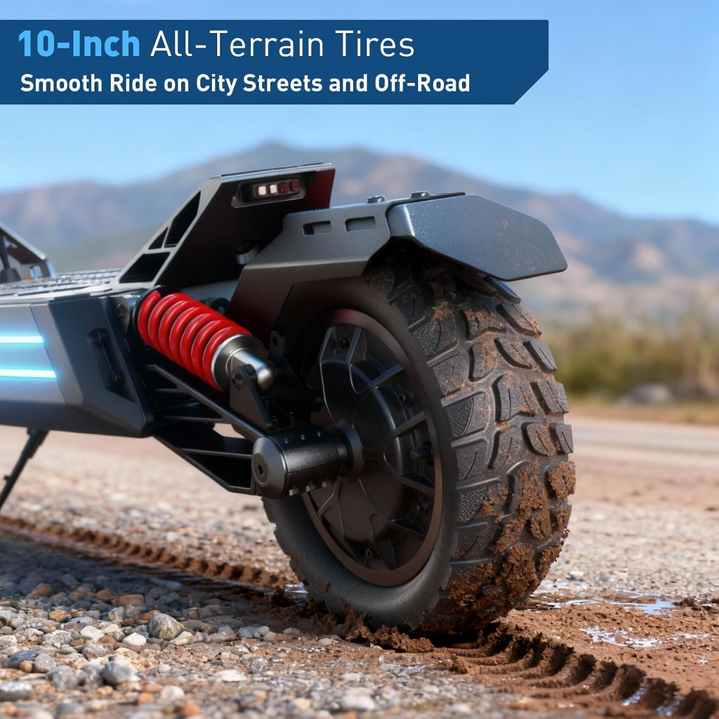 Hiboy Titan Series Electric Scooter, Up to 46–80 Miles Range, 1200W–2400W Motor, 25–31 MPH, 10' All-Terrain Tires, Dual Suspension, Electric Scooter for Adults with Phone Holder