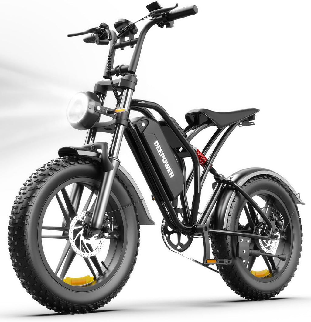 Rideon Electric Bike for Adults,1500W Peak Motor Ebike, Up to 60Miles 32MPH, Fat Tire Electric Bike with 48V 13AH Removable Battery (S20-13AH-1500w)