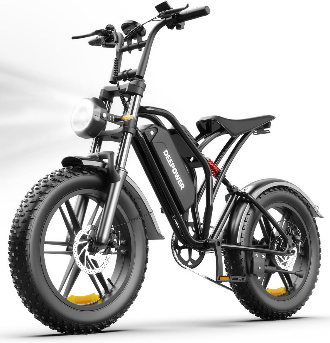 Rideon Electric Bike for Adults,1500W Peak Motor Ebike, Up to 60Miles 32MPH, Fat Tire Electric Bike with 48V 13AH Removable Battery (S20-13AH-1500w)