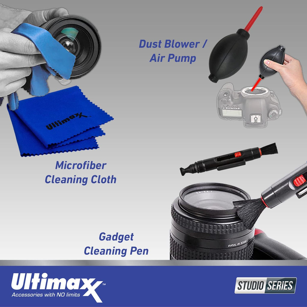 Ultimaxx Essential Sony ZV-1 II Digital Camera Bundle (White) - Includes: 128GB Ultra Memory Card, Replacement Battery, Adapter Ring for Filters, Protective UV Filter, 6.5' Tripod & More (15pc Bundle)