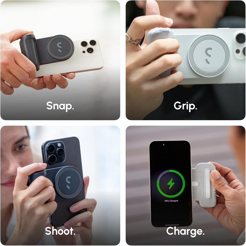 ShiftCam Travel and Creator Kit – MagSafe-Compatible Mobile Creator Bundle for iPhone and Android, Compact Phone Grip, Adjustable LED Light, Extendable Bluetooth Tripod for Vlogging - Creator Kit Pro