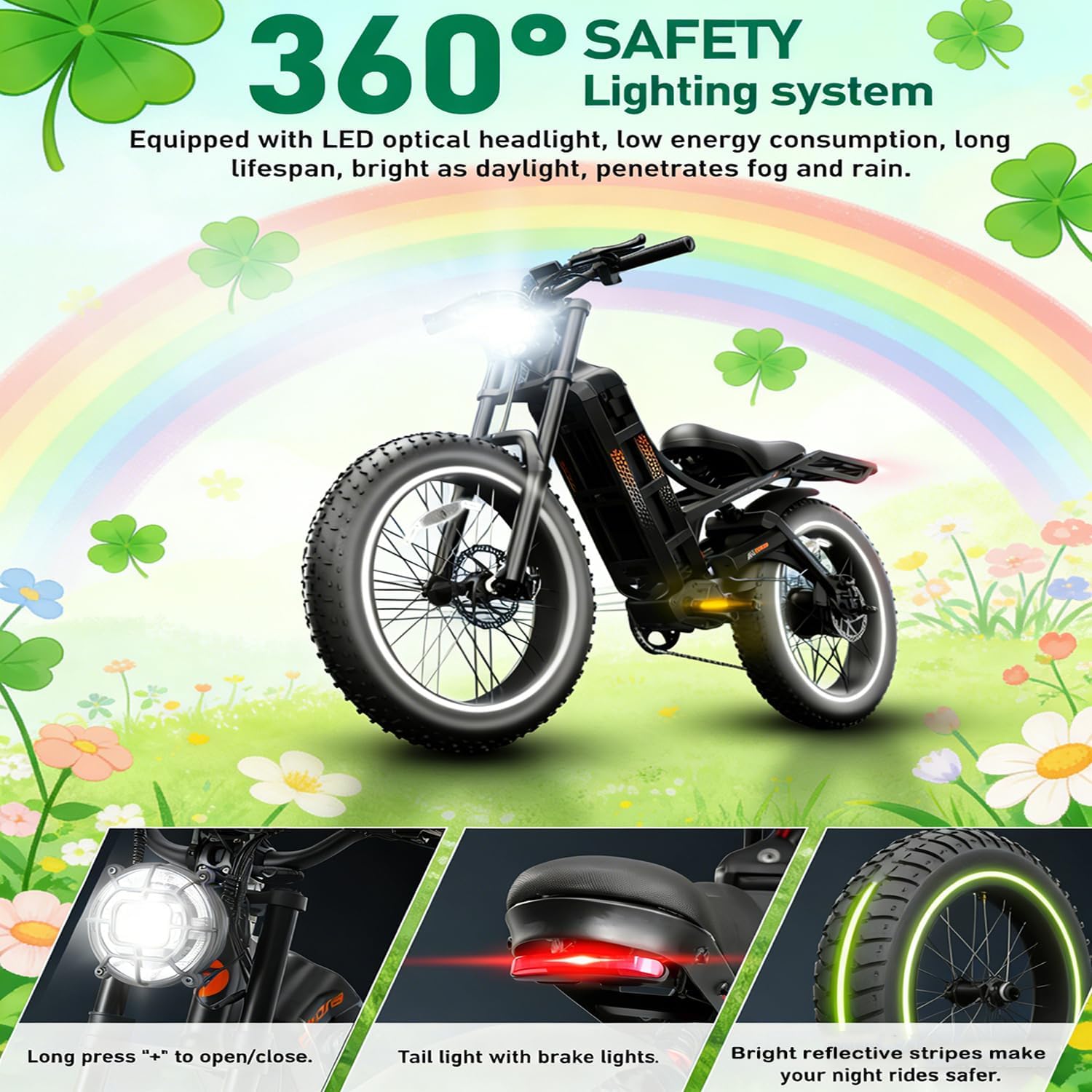 eAhora 2026 Romeo Pro 3 50MPH Electric Bike for Adults 5600W Dual Motor E Bike 60V/80Ah 250 Miles Long Range Electric Bicycle,26 * 4.0 Fat Tire Full Suspension Electric Mountain Bike Delivery Commute
