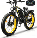 6000W Peak Dual Motor Electric Bike for Adults, 60V 25AH Battery, 45MPH & 100 Miles Range,21-Speed Full Suspension, 26' x 4.0' Fat Tire Off-Road E-Bike for All Terrain Snow Sand