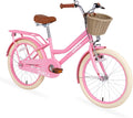 MEGHNA Cruiser Bike 20 inch/24 inch Wheels Girls Women Bike Single Speed Commuter Bike with Basket V-Brake and Coast Brake Women Ladys Bicycle, Multicolors