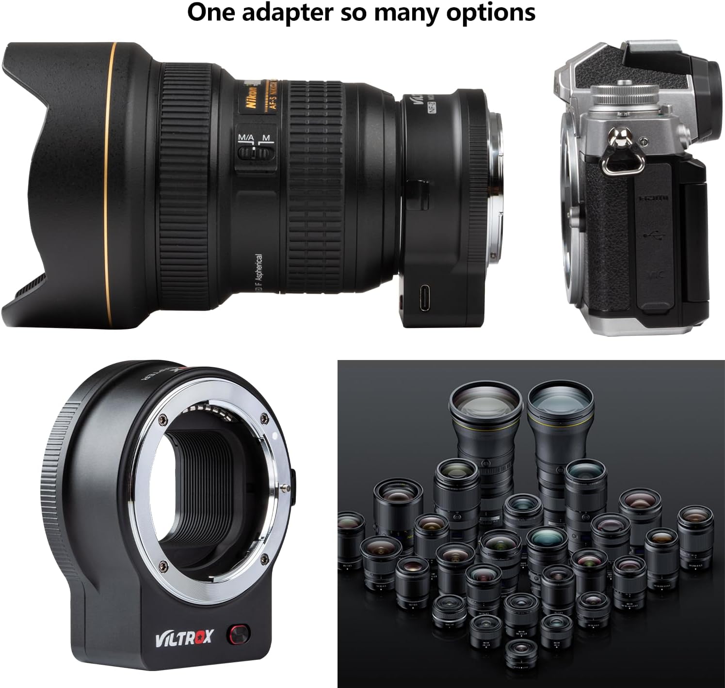 VILTROX NF-Z Mount Adapter FTZ Auto Focus Lens Converter Ring Adapter for Nikon F Lens to Z Camera Z5 Z50 Z30 Z6 Z6II Z7 Z7II Zfc Z8 Z6III Z7III