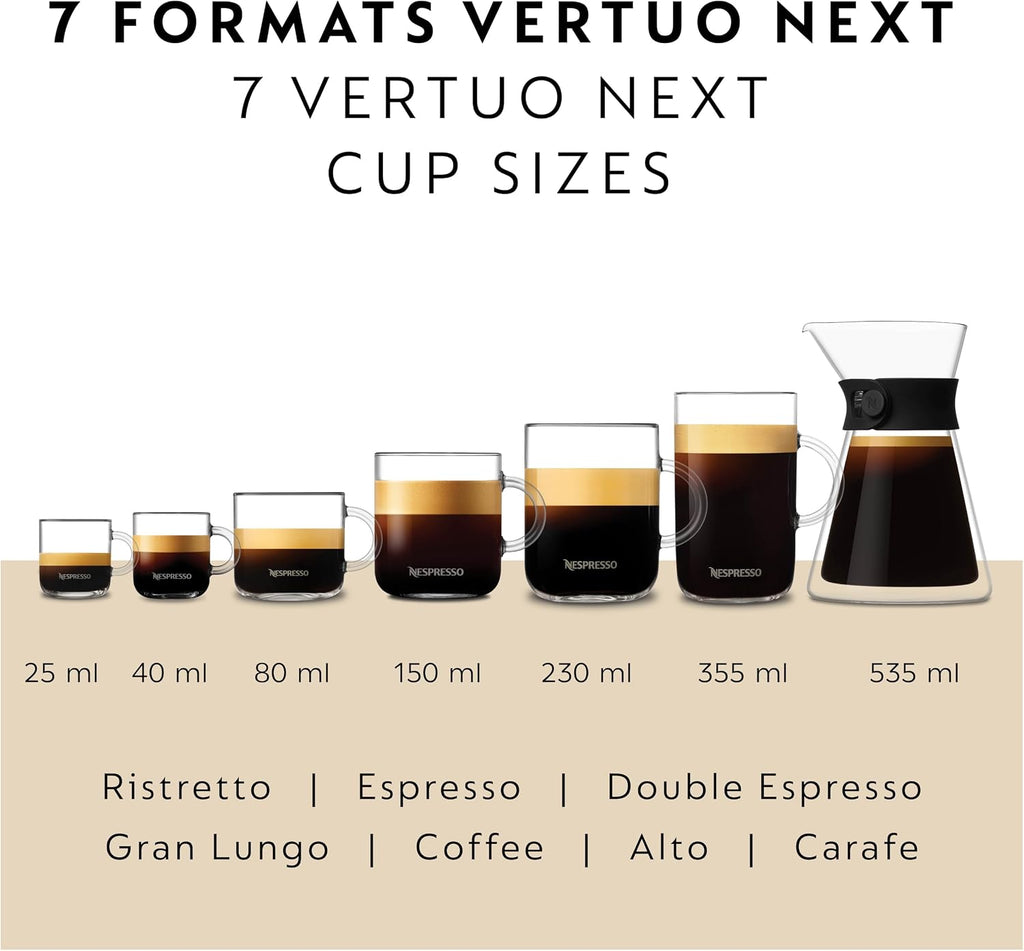 Nespresso Vertuo Next Coffee and Espresso Maker by Breville, with Aeroccino Milk Frother