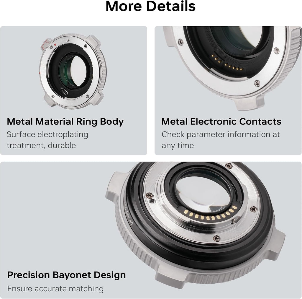 VILTROX EF-M2 Pro Lens Mount Adapter Auto Focus 0.71x Reducer Speed Booster with Security Lock Compatible with Canon EF Mount Lens to M4/3 Camera GH4 GH5 GH5S GF6 GX85 GX7 Olympus E-M5 E-M10 E-PL5