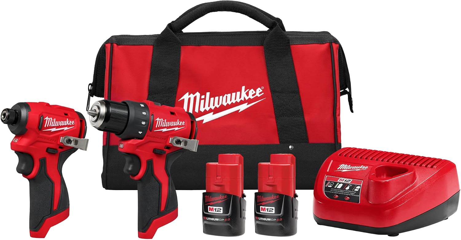 Milwaukee Electric - M12 SUBCOMPACT BRUSHLESS 2-Tool Combo KIT