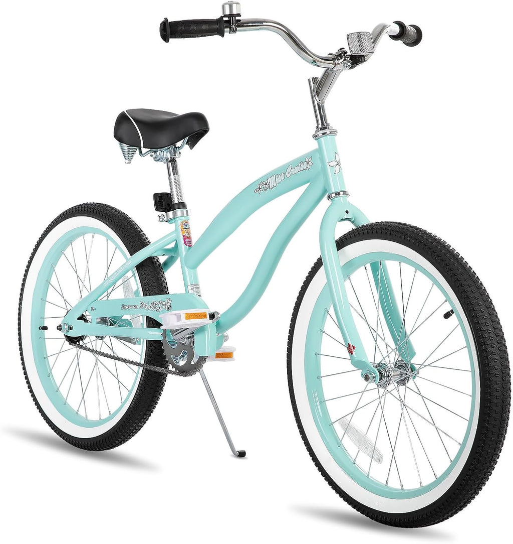 JOYSTAR 20' 24' 26' Beach Cruiser Bike for Girls, Boys, Mens and Womens, Single Speed Kids Cruiser Bikes with Coaster Brake, Multiple Colors