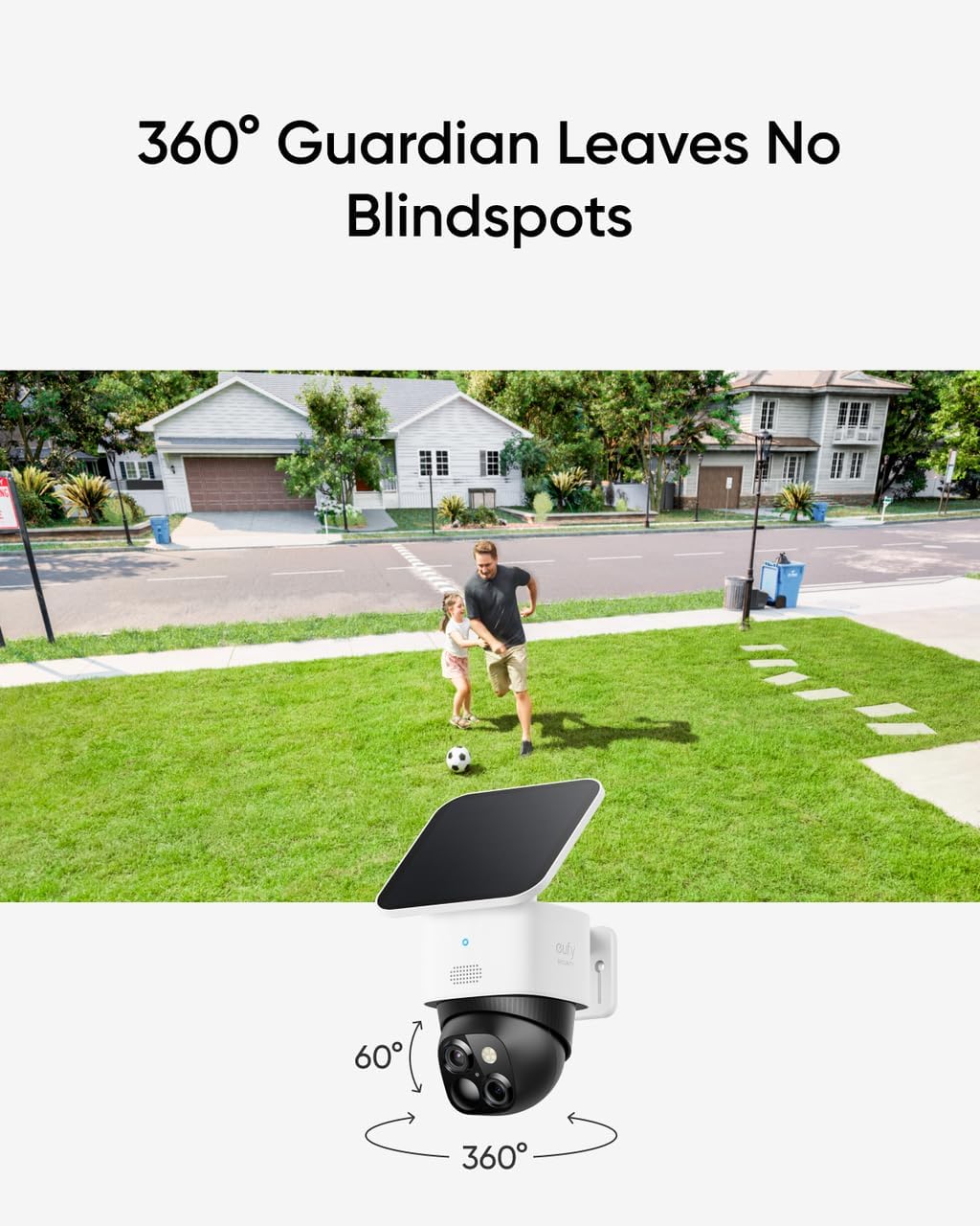 eufy SoloCam S220 and S340, Solar Security Camera, Wireless 360° Pan & Tilt, No Blind Spots, No Monthly Fee, HomeBase S380 Compatible