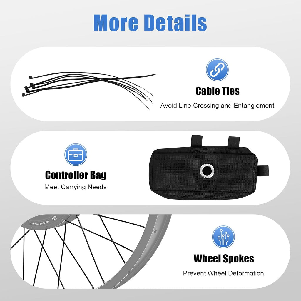 Electric Bike Conversion Kit, 48V 1500W 26' Rear Wheel E-Bike Hub Motor Kit Upgrade 3 Mode Controller w/PAS/LCD Display/Twist Throttle Ebike Bicycle Wheel Kit for Turn Pedal Bike into Ebike