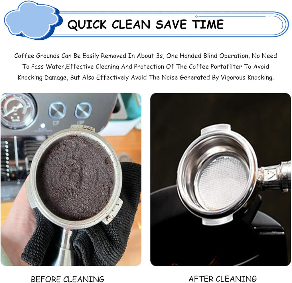Portafilter Cleaner Electric, Electric Coffee portafilter Cleaner Espresso Tapping Box, 300 RPM Electric Portafilter Cleaning Machine, for 58mm Coffee portafilter Black