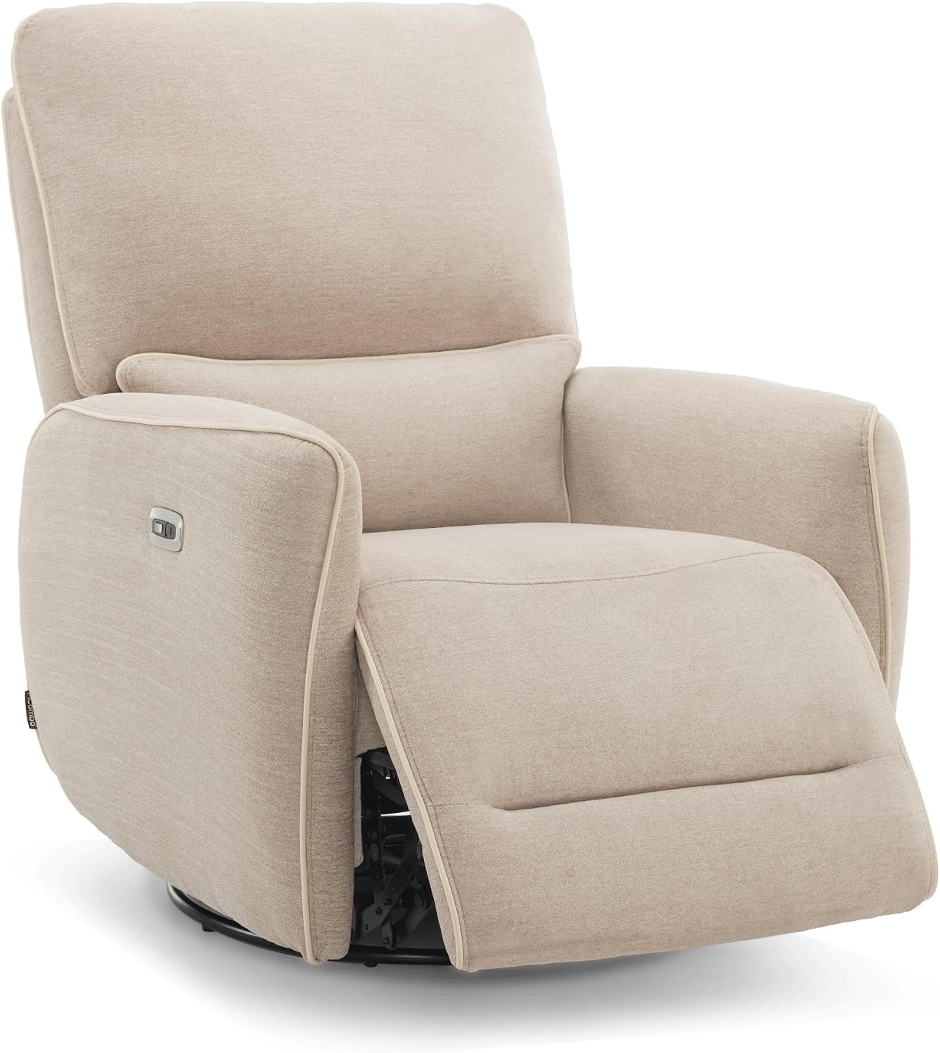 MCombo Swivel Glider Rocker Power Recliner Chair, Electric Swivel Rocker Recliner with USB Charging Ports for Living Room and Nursery, Fabric 6922 (Beige)