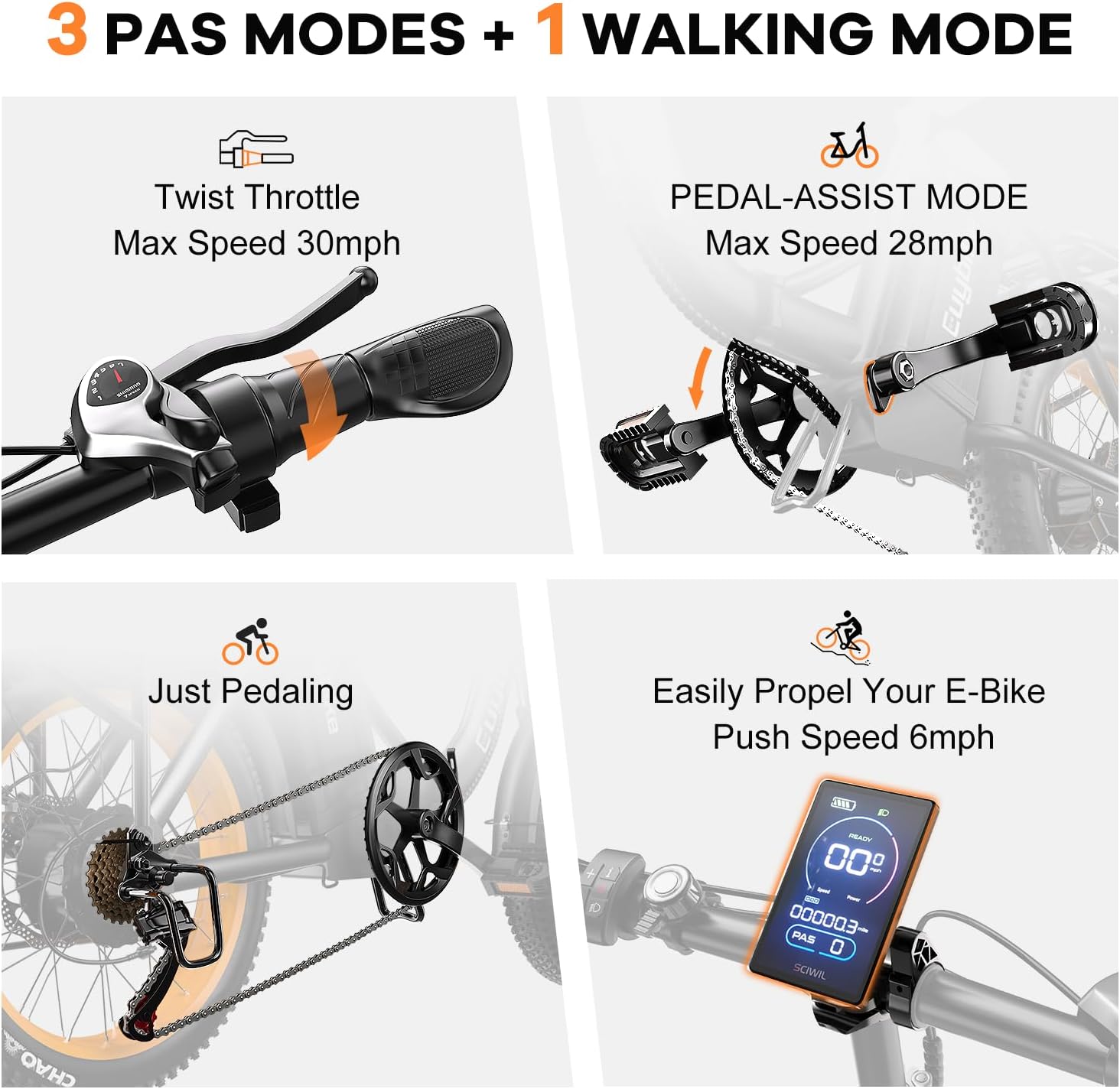 1000W Folding Electric Bike,48V 20AH Removable Battery E Bike,80 Miles Max Range Electric Bike for Adults,20' Fat Tire Foldable ebike,Adult Electric Bicycle for Commute Beach Snow